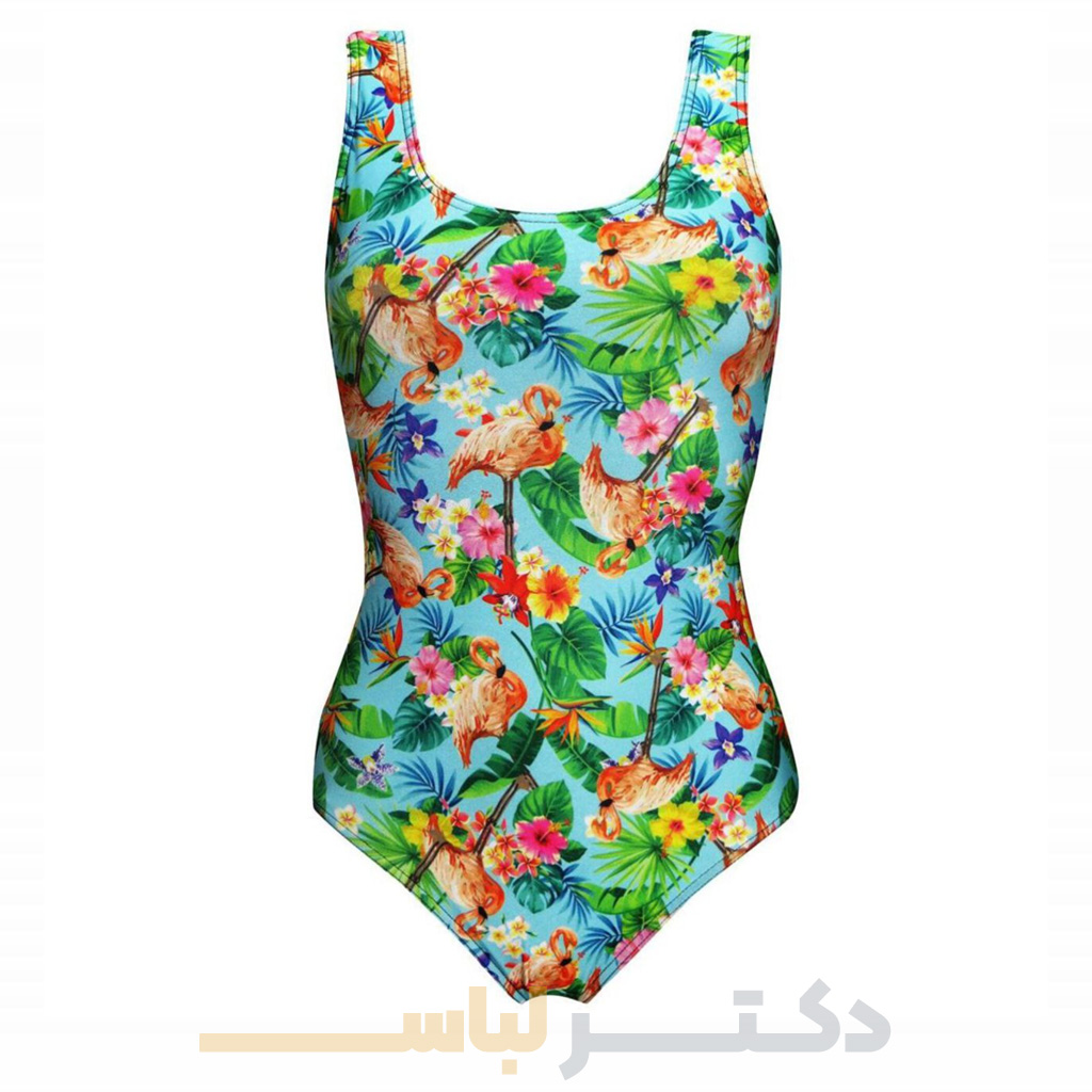 مایو زنانه طرح طوطی
