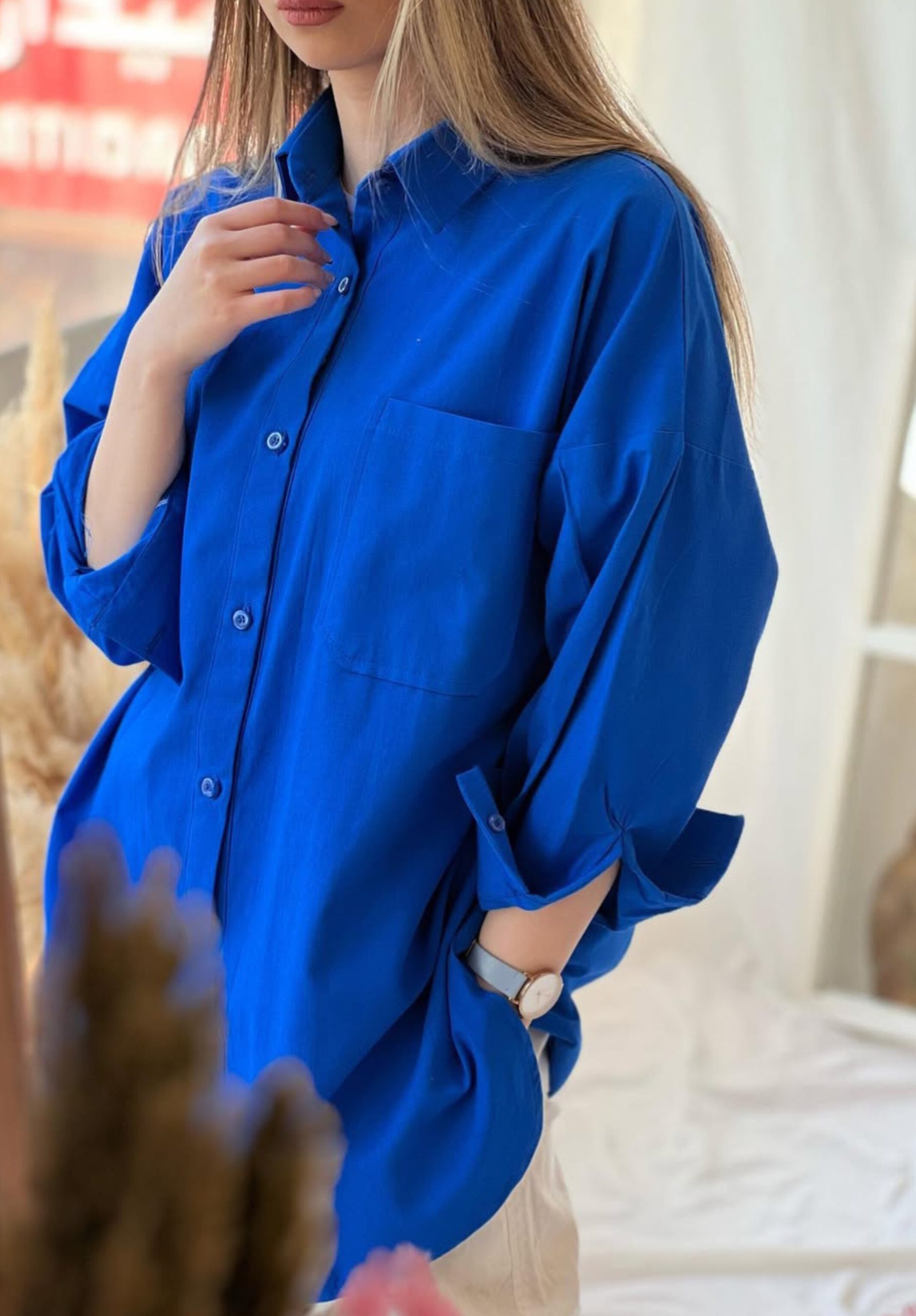 شومیز آبی Lc